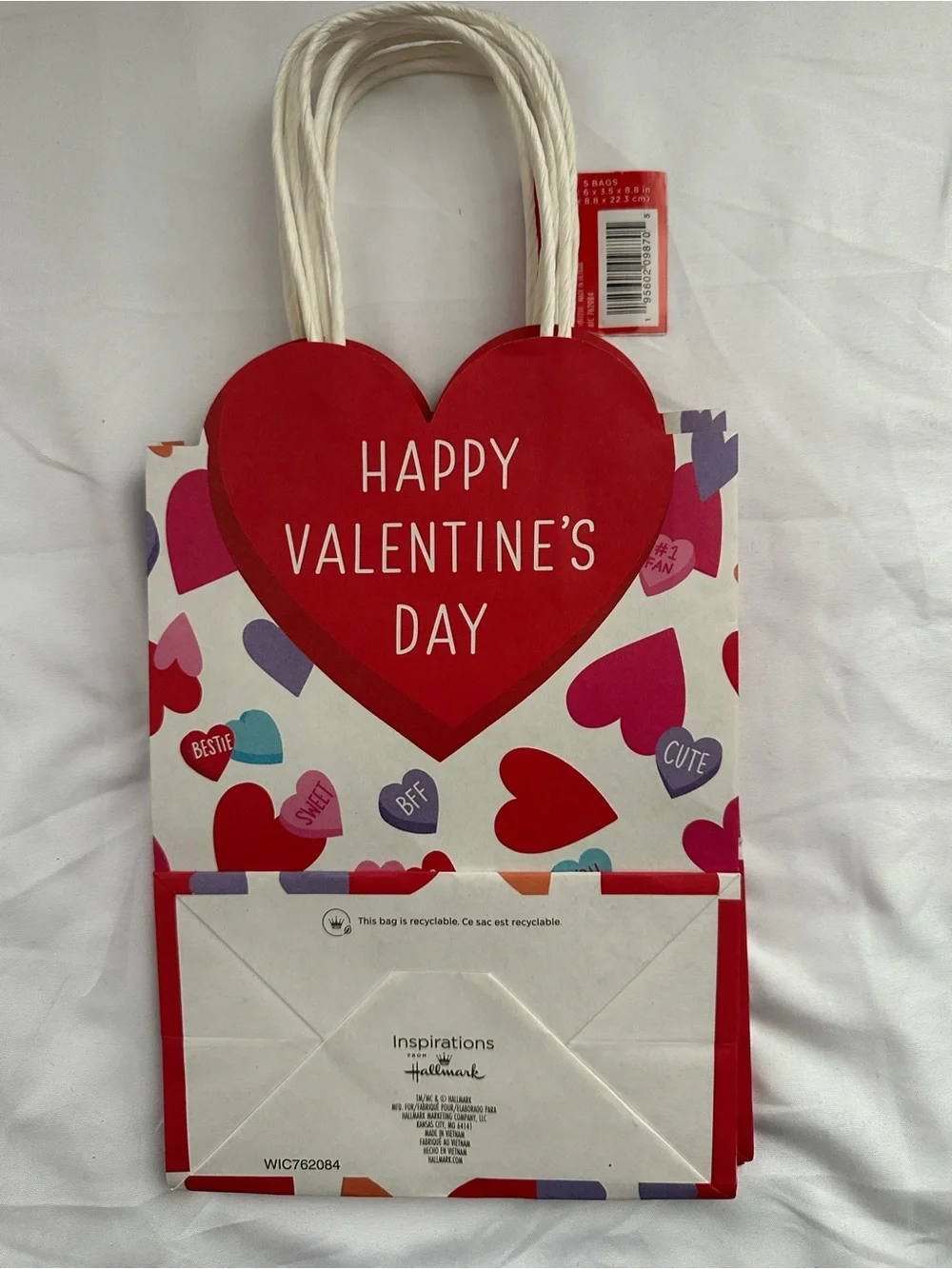 Hallmark Valentines Day Party Bundle Gift Bags Favor Sacks Straws Zipper Bags